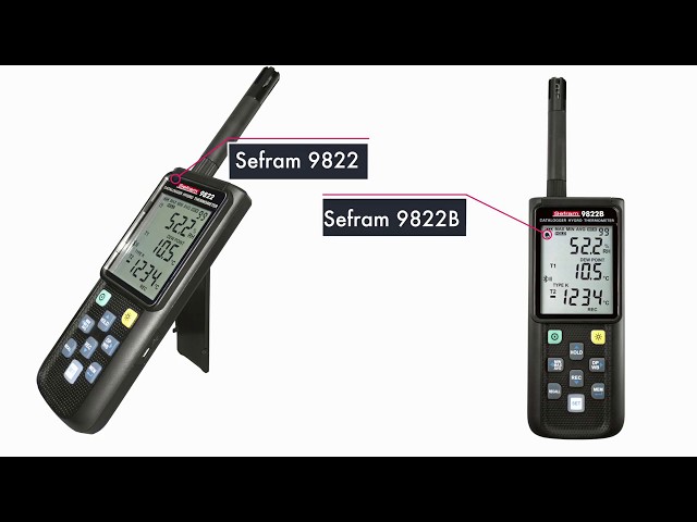 Sefram - Modèle 9822B, Thermo-hygromètre numérique enregistreur Bluetooth®