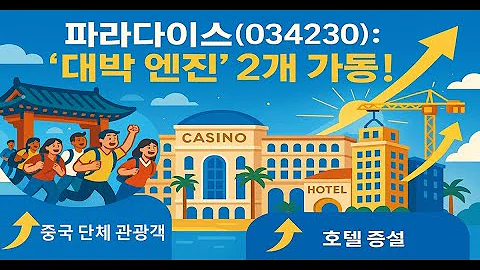 파라다이스(034230): '모든 준비 끝' 대박 터뜨릴 두 개의 성장 엔진! (중국인 무비자 + 호텔 인수)