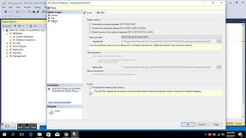 Restore database AdventureWorks