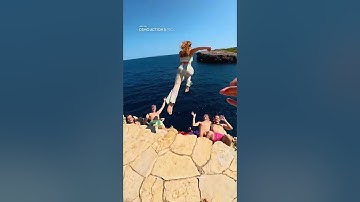 Family cliff dive POV 🏊‍♂️ Captured on Osmo Action 5 Pro