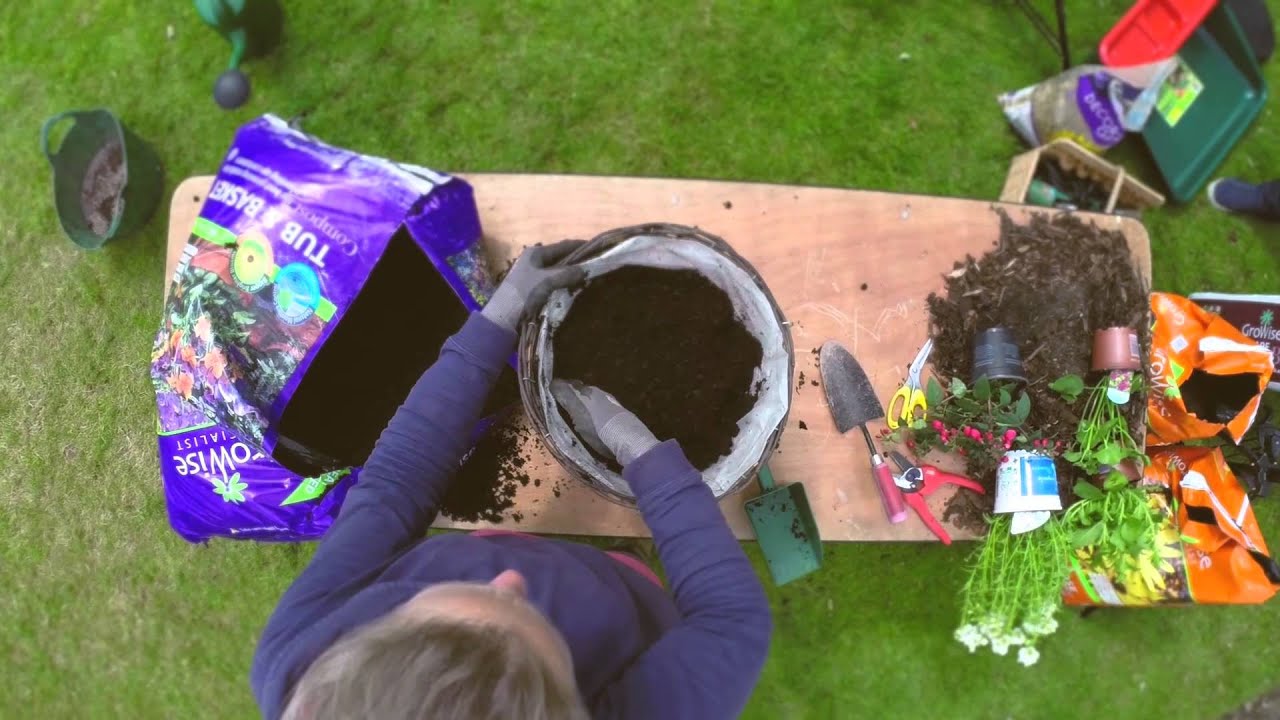 Garden Hacks - How to Create a Hanging Basket - YouTube