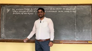 An erect image 3 times the size of the object is obtained with a concave mirror of  R 36  cm....