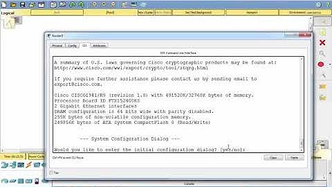 การตั้งค่า Router Cisco ให้เป็นค่าเริ่มต้น Initializing and Reloading Router