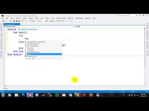Hw to Throwing Exception in VB NET 2012