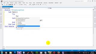 Hw to Throwing Exception in VB NET 2012