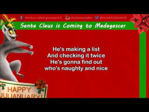 Merry Madagascar - Santa Claus is Coming to Madagascar - Lyrics