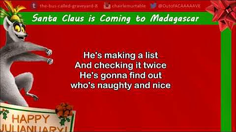 Merry Madagascar - Santa Claus is Coming to Madagascar - Lyrics