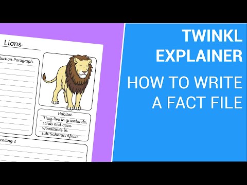 How To Write A Fact File | Non-Chronological Reports