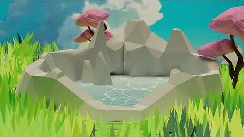 I Created a Low Poly Spring Environment in Blender!