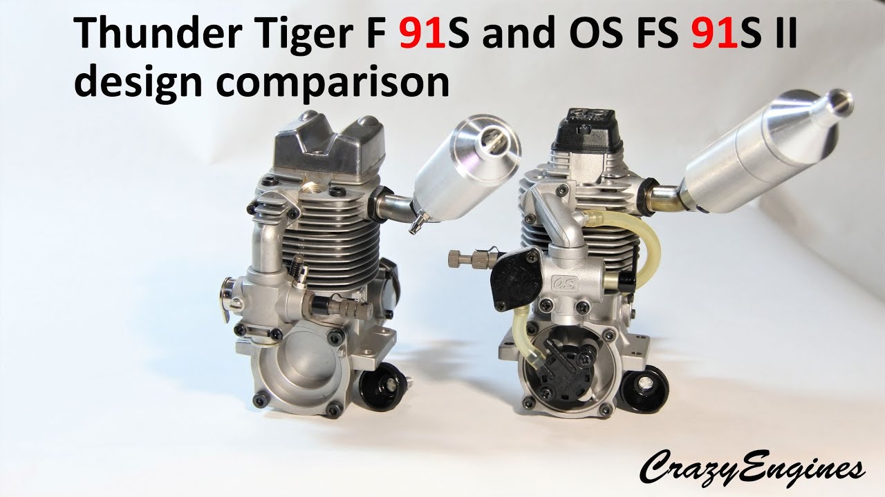 Thunder Tiger F 91S and OS FS 91S II design comparison