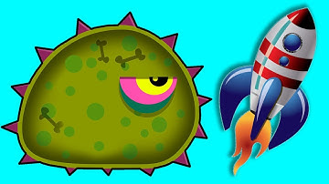 Суровый ЛИЗУН ГЛАЗАСТИК съедает все в городе 3! Игра Mutant Blobs Attack с ПАПУЛЕЙ