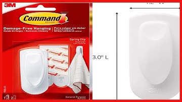 Command Medium Spring Clip, White, 1-Clip, 2-Strips, Organize Damage-Free