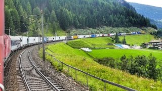 Cab ride with Taurus 1216 and Rolling Trucks from Brenner to Wörgl - Part 1