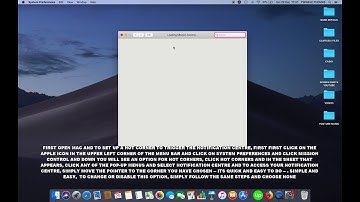 HOW TO SET UP A HOT CORNER TO ACCESS THE NOTIFICATION CENTRE IN MAC OS MOJAVE
