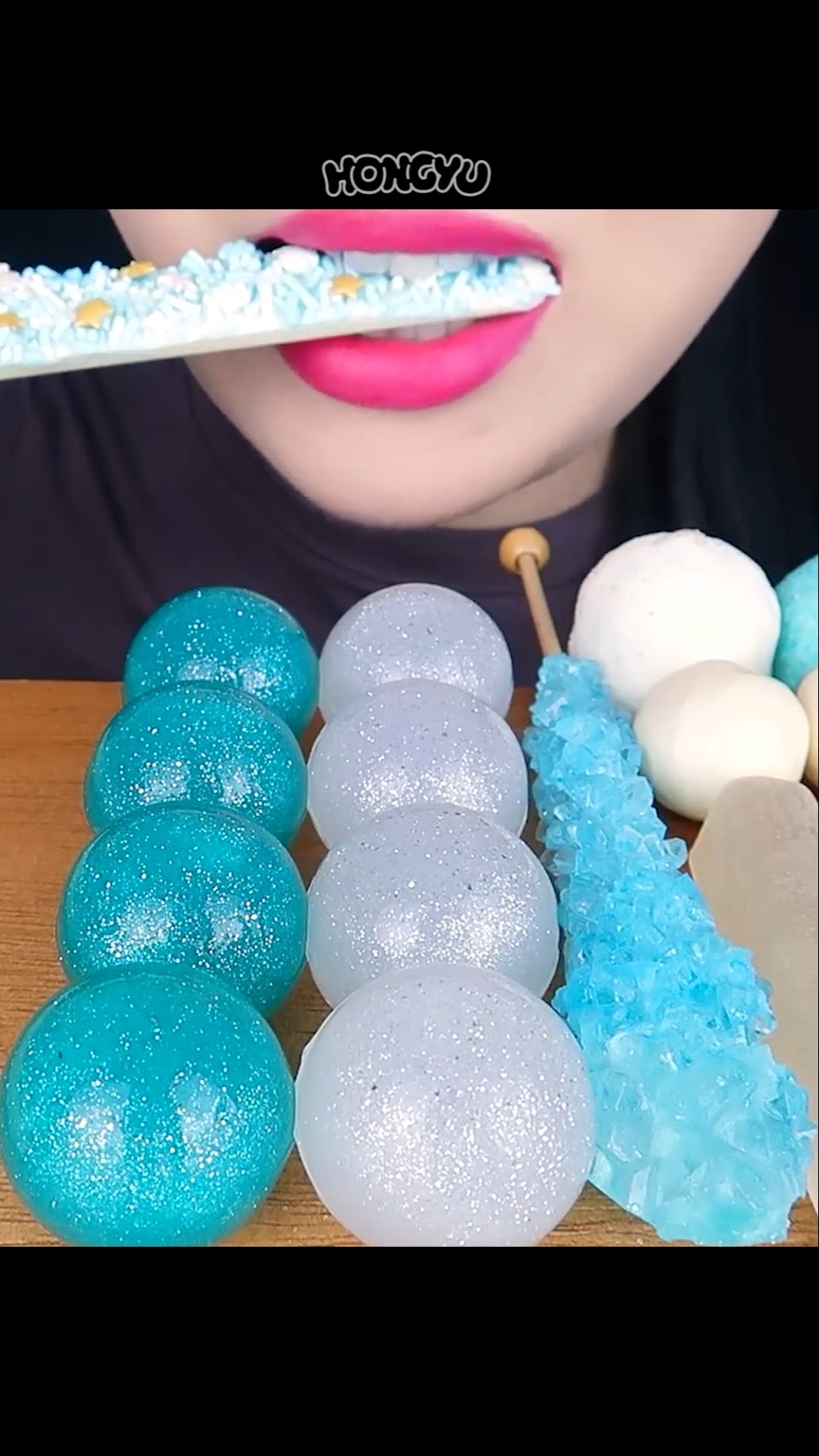 ASMR 투명 에메랄드 먹방 CLEAR TEAL BLUE FOOD #shorts #mukbang #eating # #satisfying #먹방