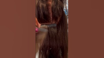Tape in hair extensions installing