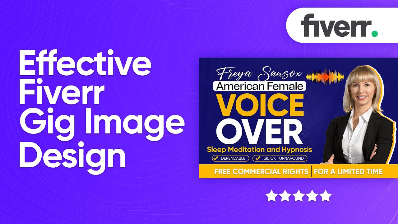 How to Make Effective Fiverr Gig Image for Voice Over Services - YouTube