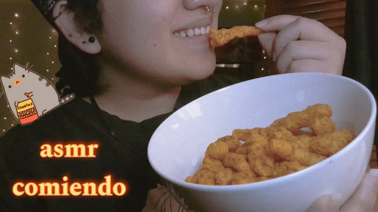 Asmr COMIENDO Cheetos (Eating sounds, mouth sounds) - YouTube
