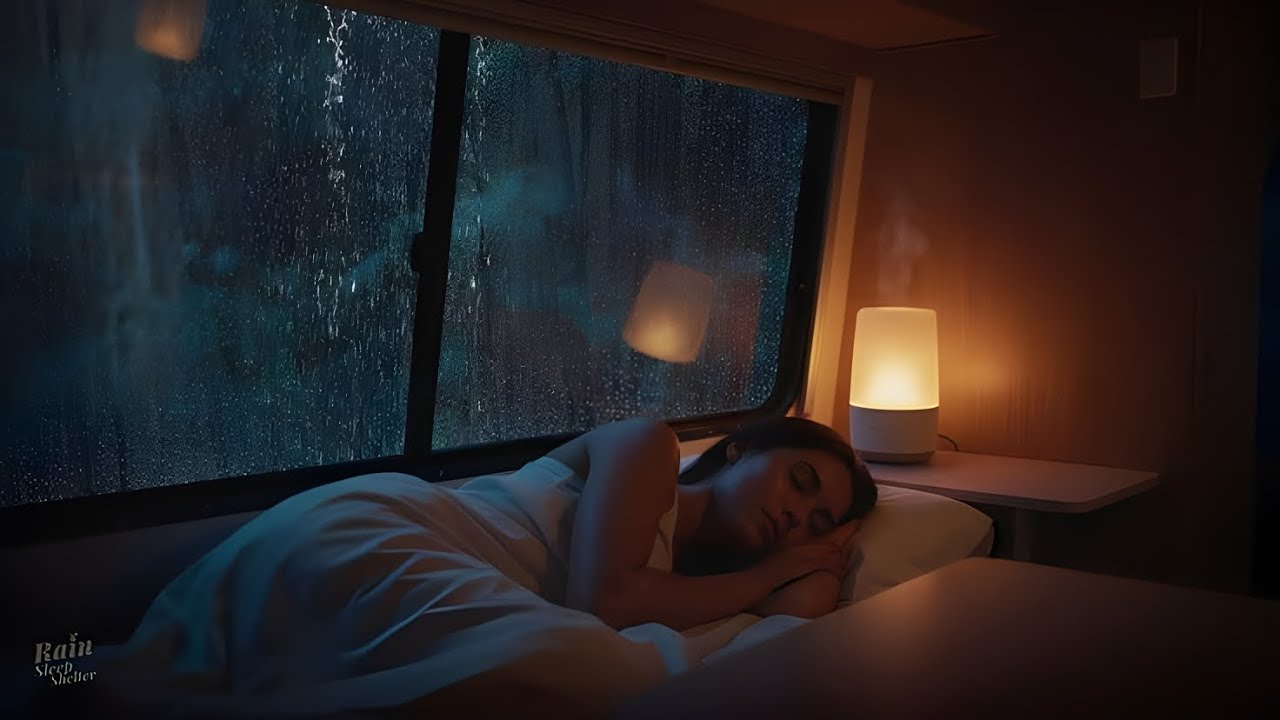 Heavy Rain on Window at Night 🌧️ | 2 Hours of Deep Sleep & White Noise Ambience