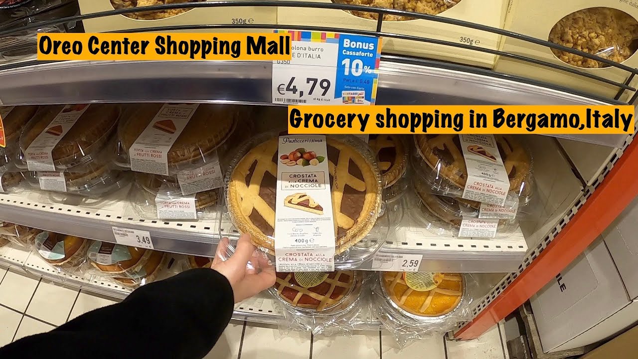 Grocery Shopping in Bergamo, Italy Orio Center Shopping Mall in