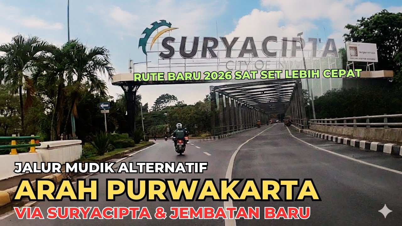 POV Jalur Alternatif Mudik‼️Kalimalang ke Purwakarta Lewat Suryacipta & Jembatan Baru Munjul