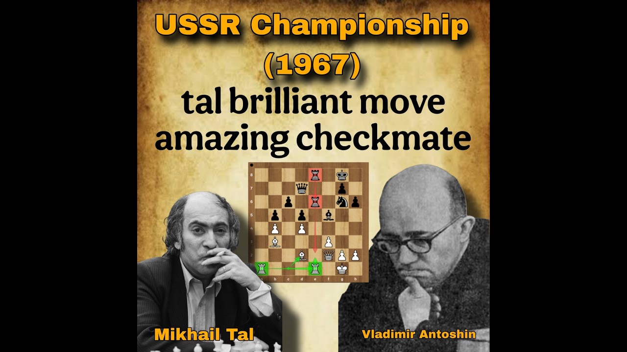Mikhail Tal vs Vladimir Antoshin | USSR Championship (1967) | #lifestyle