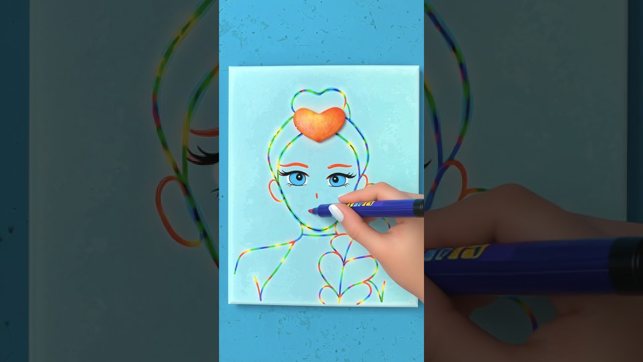 Cute Purple Girl Drawing 💜✨ Easy Art for Kids