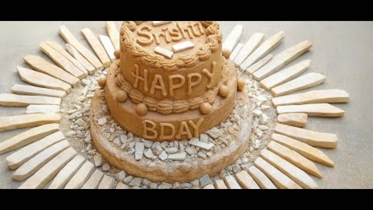Slate pencil Se Bna Happy Birthday cake 🎂// Mouthwatering crush//Satisfying video