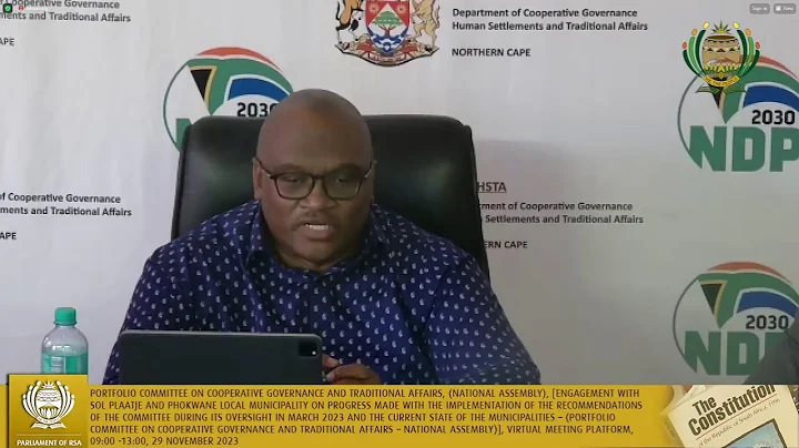 Portfolio Committee on Cooperative Governance and Traditional Affairs, 29 November 2023