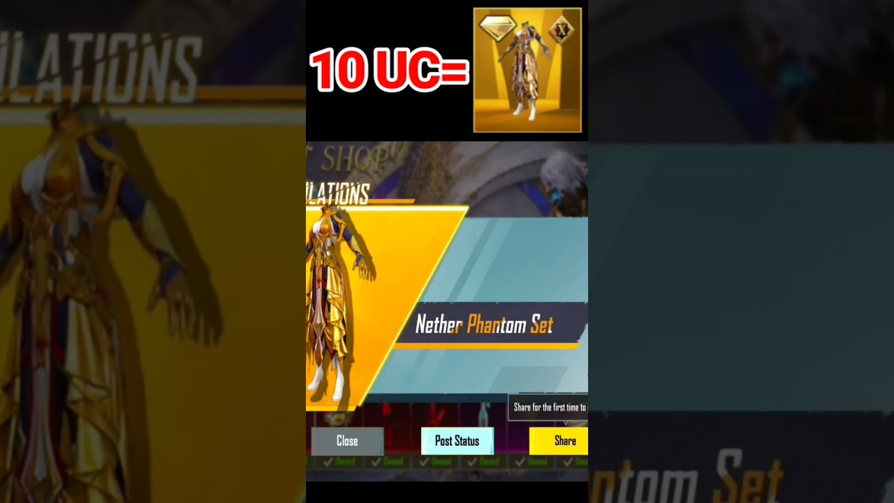 OMG😱 ULTIMATE (Nether Phantom Set) Only 10 UC 🤩 ||Plume Glow Spin