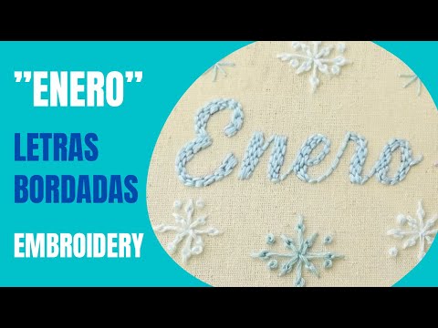 HOW TO EMBROIDERY JANUARY LETTERS | PUNTADA FÁCIL PARA BORDAR LETRAS