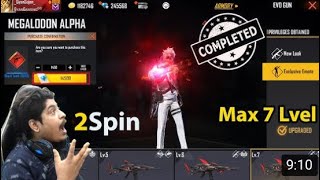 2 Spin Only New Megalodon Alpha Scar Max Level 7 | 14000 Diamond Lost | Garena Free Fire