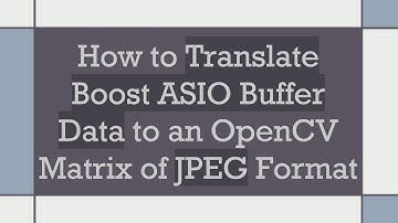 How to Translate Boost ASIO Buffer Data to an OpenCV Matrix of JPEG Format