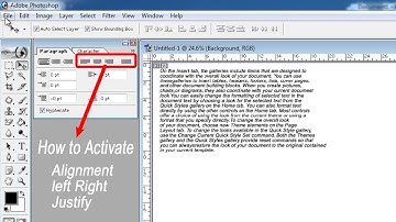 how to align text in photoshop