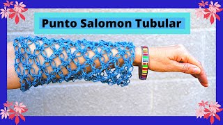 Como tejer el Punto SALOMON tubular en tejido crochet ganchillo tutorial  paso a paso Moda a Crochet - YouTube