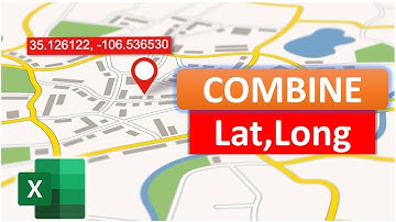 Combine Latitude and Longitude with a comma in excel