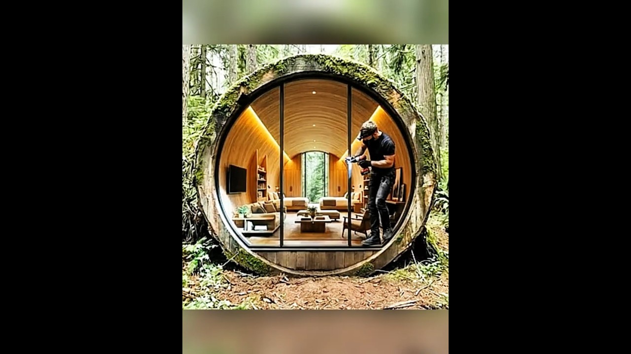 Building a Tiny Forest House | ASMR Woodcraft 🌲🔨