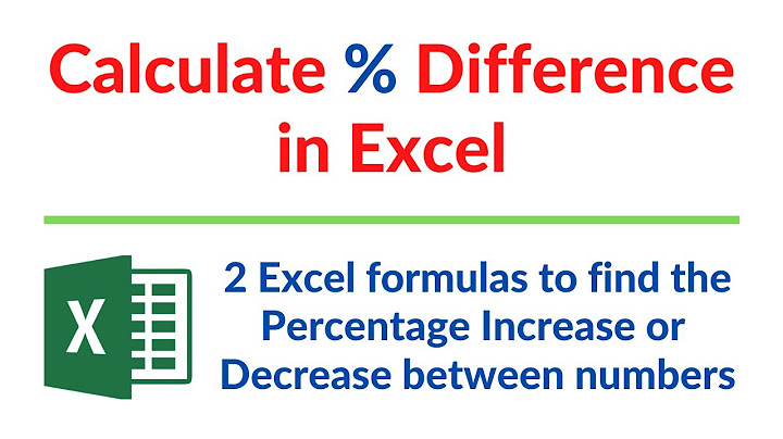 How to find the percentage difference between two numbers