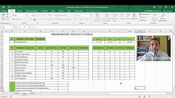 Promedio de notas en letras