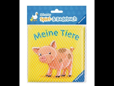 детская книжка-непромокашка для ванной с животными