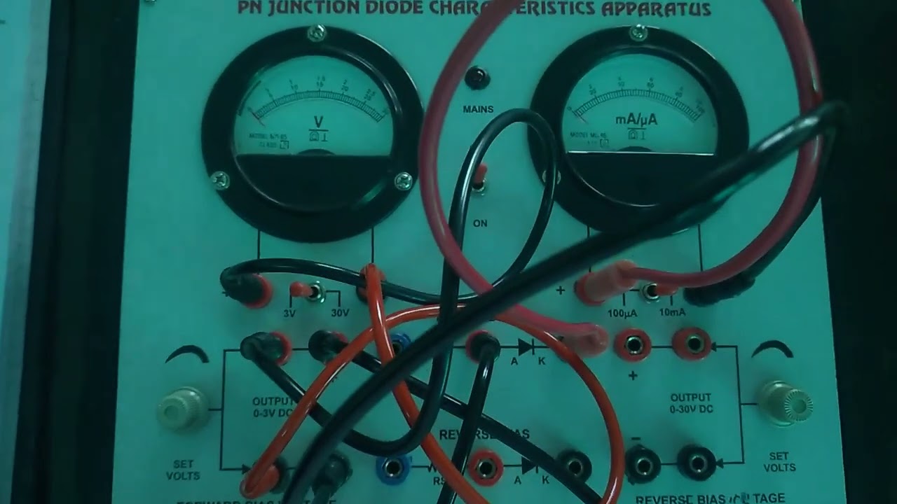 pn junction diode experiment with forward and reverse bias