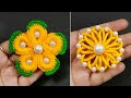 Super Easy Woolen Flower Making Trick - Embroidery flower making - DIY wool crafts - Yarn flower