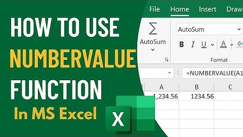 How to Use NumberValue Function in MS Excel | How to Convert Text Value to Numeric Value in Excel