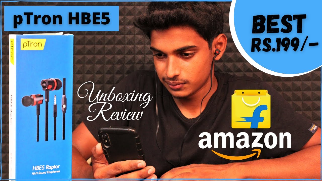 pTron HBE5 Raptor Tamil ⚡️ Unboxing & Review | Bass & Audio Test | Best Wired Earphones Under ₹200