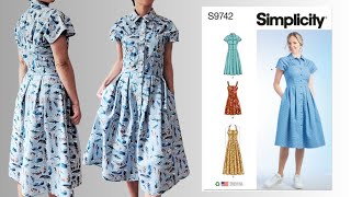Simplicity S9742 Sew Along // View A // Collared Dress with