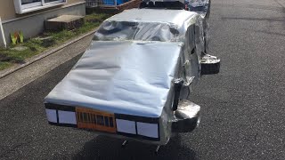 Cardboard Flying Delorean