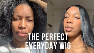 THE PERFECT EVERYDAY WIG | NO BRAIDS OR GLUE!!!| MONICA SILKY STRAIGHT HAIR FT. Afsisterwig