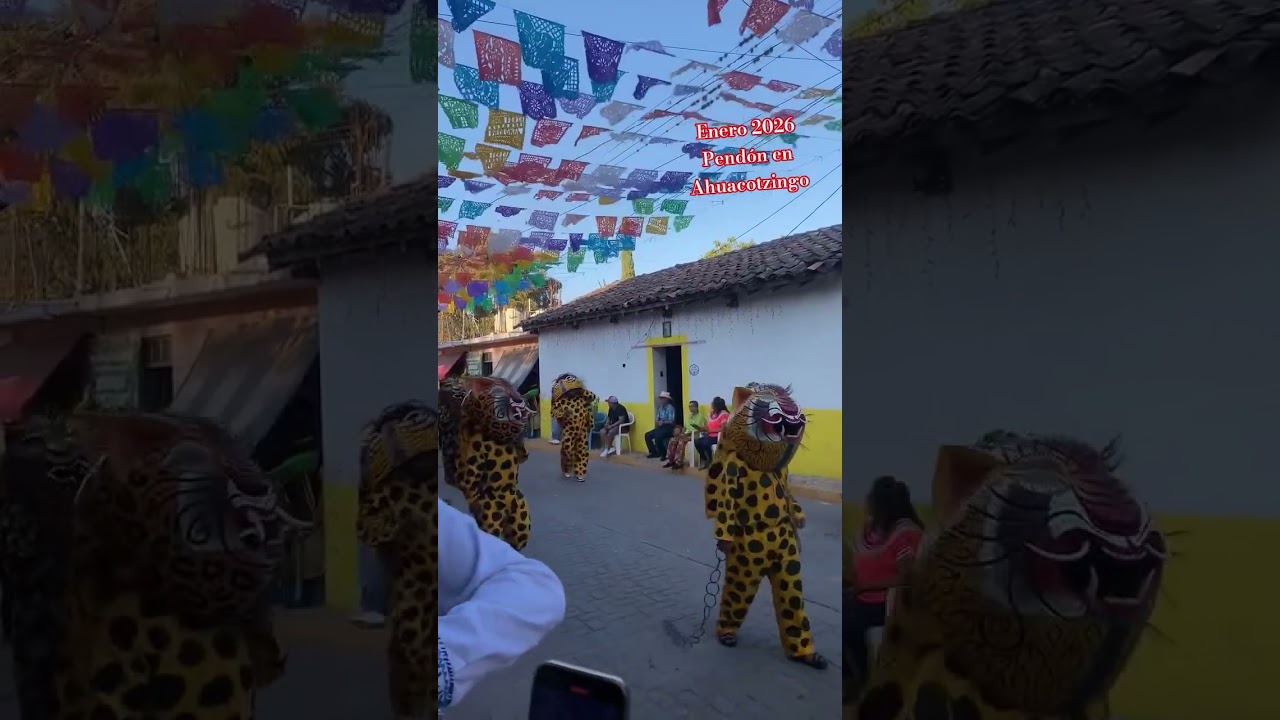 Pendón enero 2026 en Ahuacotzingo #Guerrero Oxtoyahualco #tradiciones #cultura