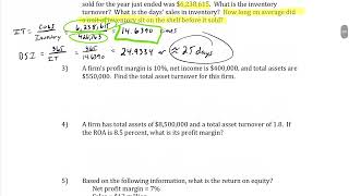 Chapter 3 - Working with Financial Statements Extra Practice