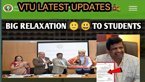 VTU UPDATE|RELAXATION TO STUDENTS GOOD 😊 NEWS|students solution
